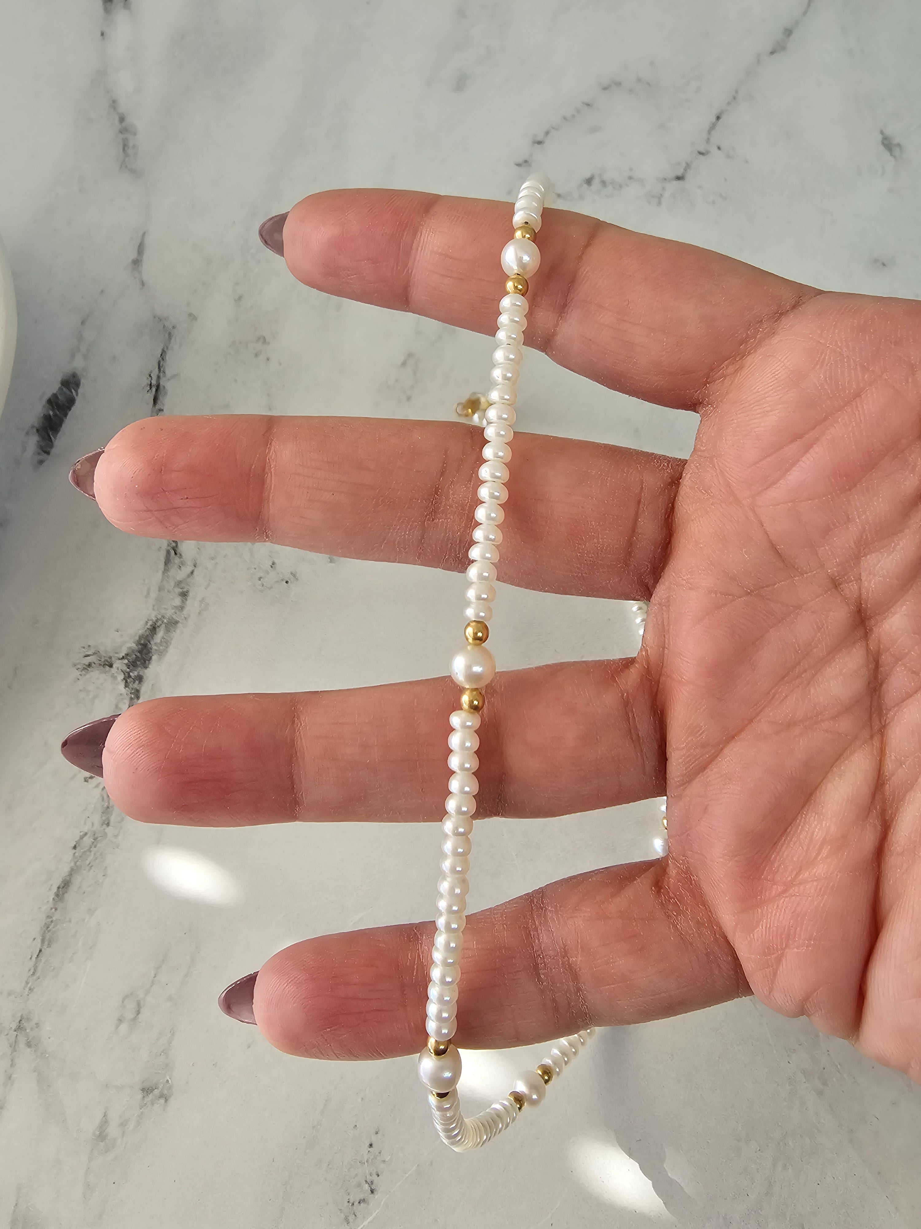 Elegant Button-Shaped Freshwater Pearl Necklace - 16 Inch Strand for Women, Perfect for Weddings, Parties & Everyday Wear