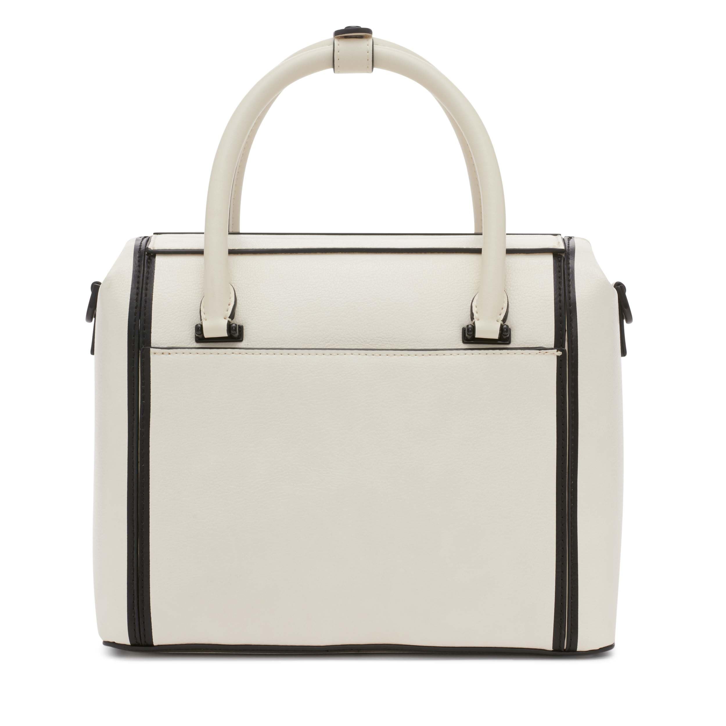 Calvin Klein Perry Organizational Dome Satchel - Stylish Leather Handbag for Women, Perfect for Work, Travel & Everyday Use