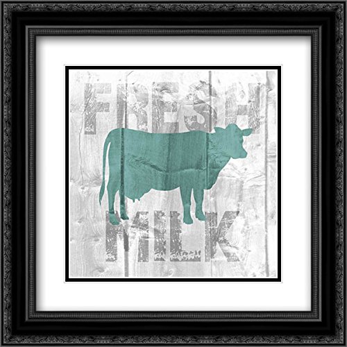 15x15 Black Ornate Framed Double Matted Museum Art Print - 'Fresh Milk' by Alicia Soave | Elegant Wall Decor for Living Room, Bedroom & Office