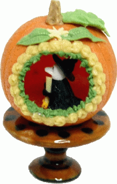 Halloween Pumpkin Cake Plate - Spooky Decorated Serving Tray for Halloween Parties, Thanksgiving Desserts & Fall Home Decor
