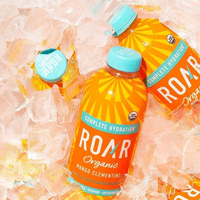 Organic Mango Clementine Drink by Roar Beverages - 18 oz | Refreshing & Healthy Fruit Beverage for Energy Boost, Hydration & On-the-Go Lifestyle
