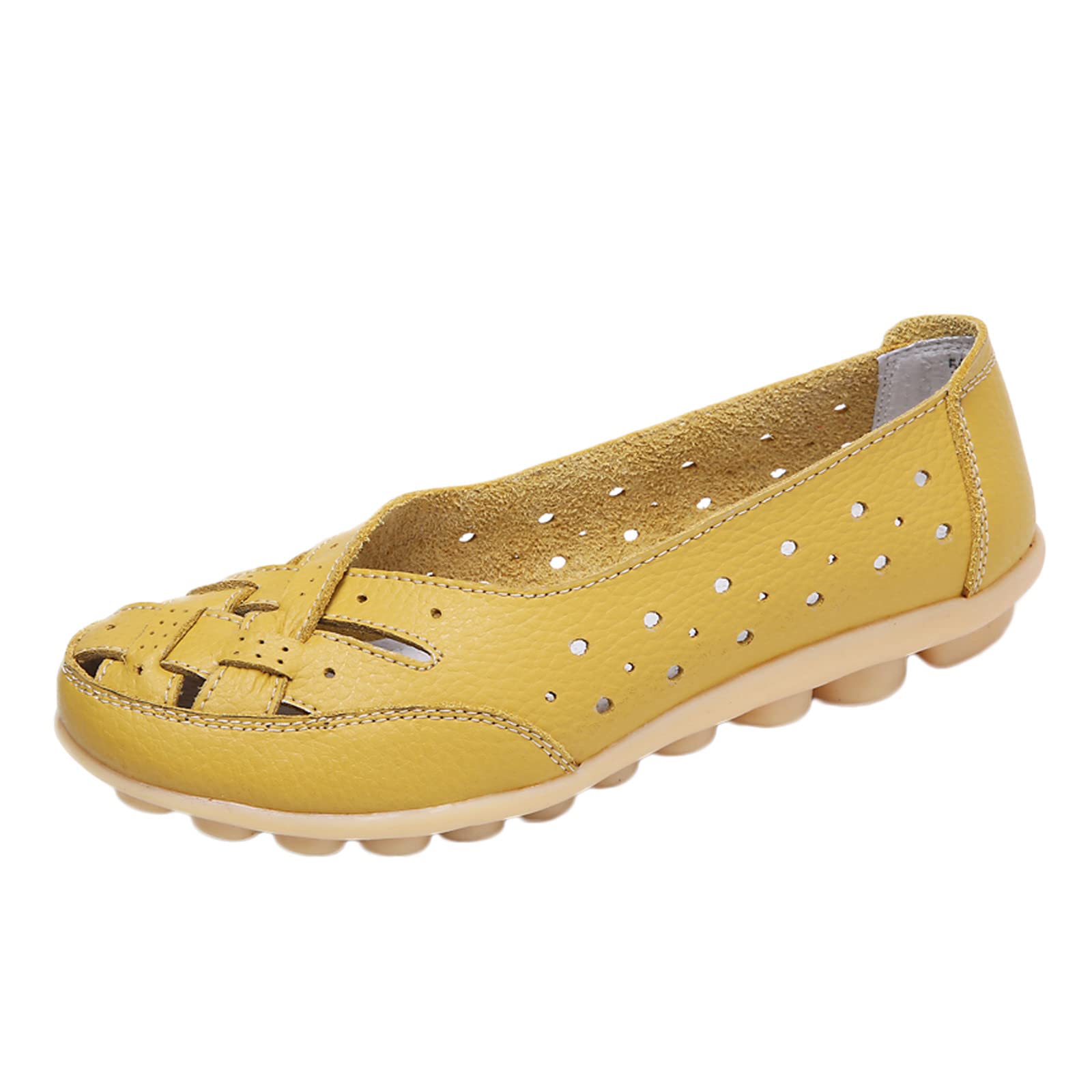 Gibobby Women's Comfortable Walking Shoes - Non-Slip Casual Summer Beach Sandals | Elastic Ankle Bohemian Flats with Jeweled Decor for Women | Perfect for Beach Vacations, Outdoor Walks & Boho Fashion Outfits