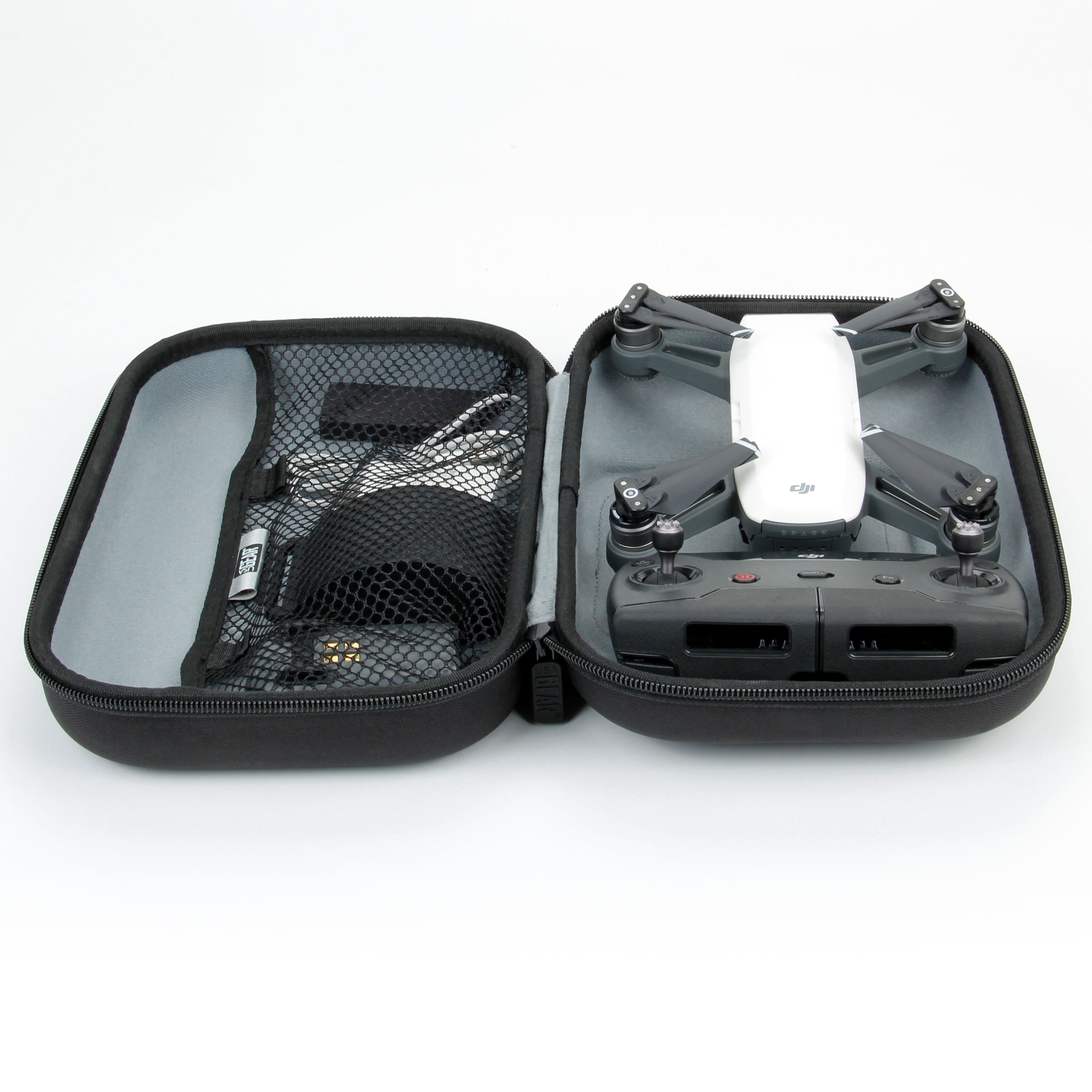 USA Gear Hard Drone Carrying Case - Compatible with DJI Spark Mini, Mavic Air & Ryze Tello - Durable Rugged Travel Storage for Batteries, Propellers, Controller & Charger - Perfect for Outdoor Adventures, Travel & Professional Drone Photography