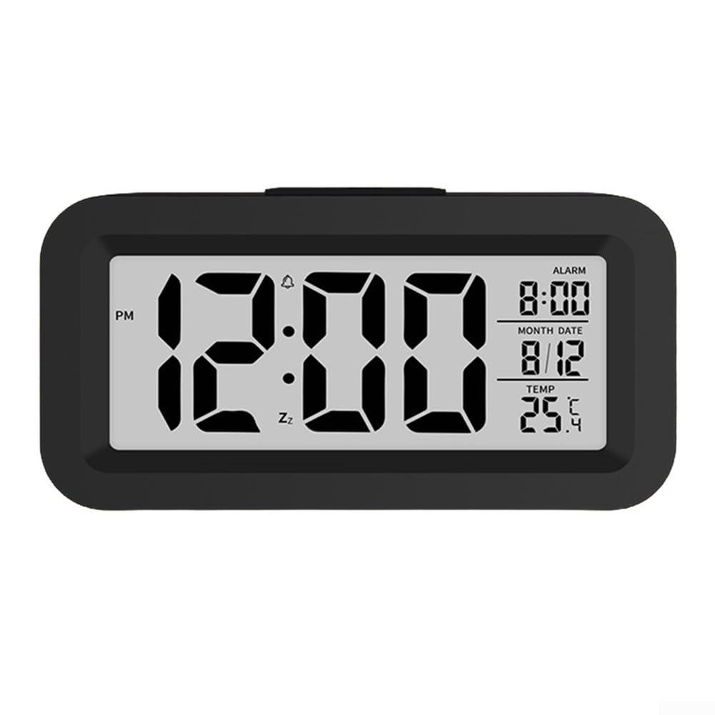 Smart Temperature Detector with Vibrant Color Options & Gradual Alarm - Ideal for Home, Office, and Travel Use (Black)