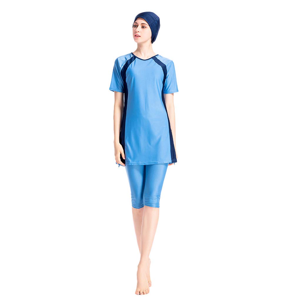 Modest Muslim Swimwear for Women - Full Coverage Bathing Suits with Cap, Solid Color Beachwear | Perfect for Swimming, Beach Outings & Water Sports