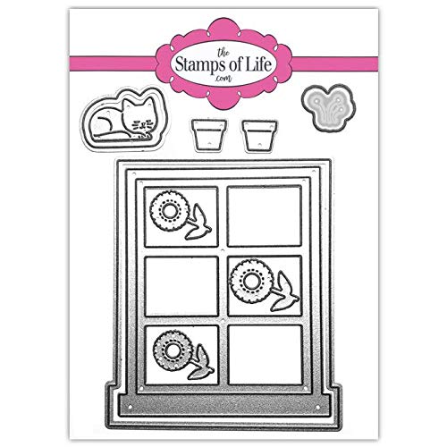 Window Phrases Die Set for Card-Making and Scrapbooking by The Stamps of Life - Windows2Stamp Die Cuts for DIY Craft Projects and Handmade Greeting Cards