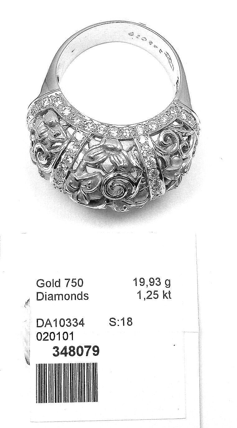 Authentic Carrera Y Carrera Taj Mahal 18k White Gold Diamond Ring with Certification - Luxury Jewelry for Weddings, Anniversaries & Special Occasions