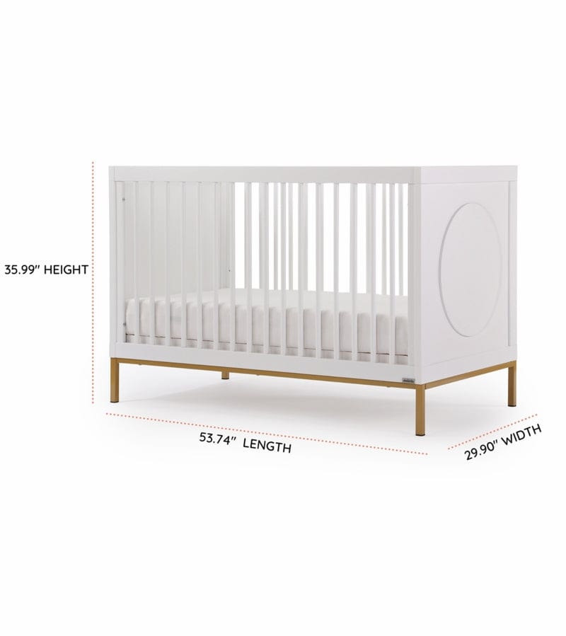 Chicago 3-in-1 Convertible Baby Crib with Toddler Bed & Daybed - Safe & Stylish Nursery Furniture for Newborns to Toddlers - Perfect for Small Spaces & Modern Nurseries