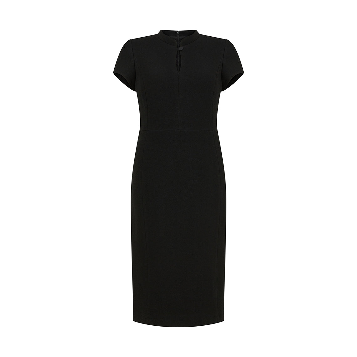Hollie Tailored Wool Crepe Black Dress for Women | Elegant Office & Evening Wear | Perfect for Work, Parties & Special Occasions