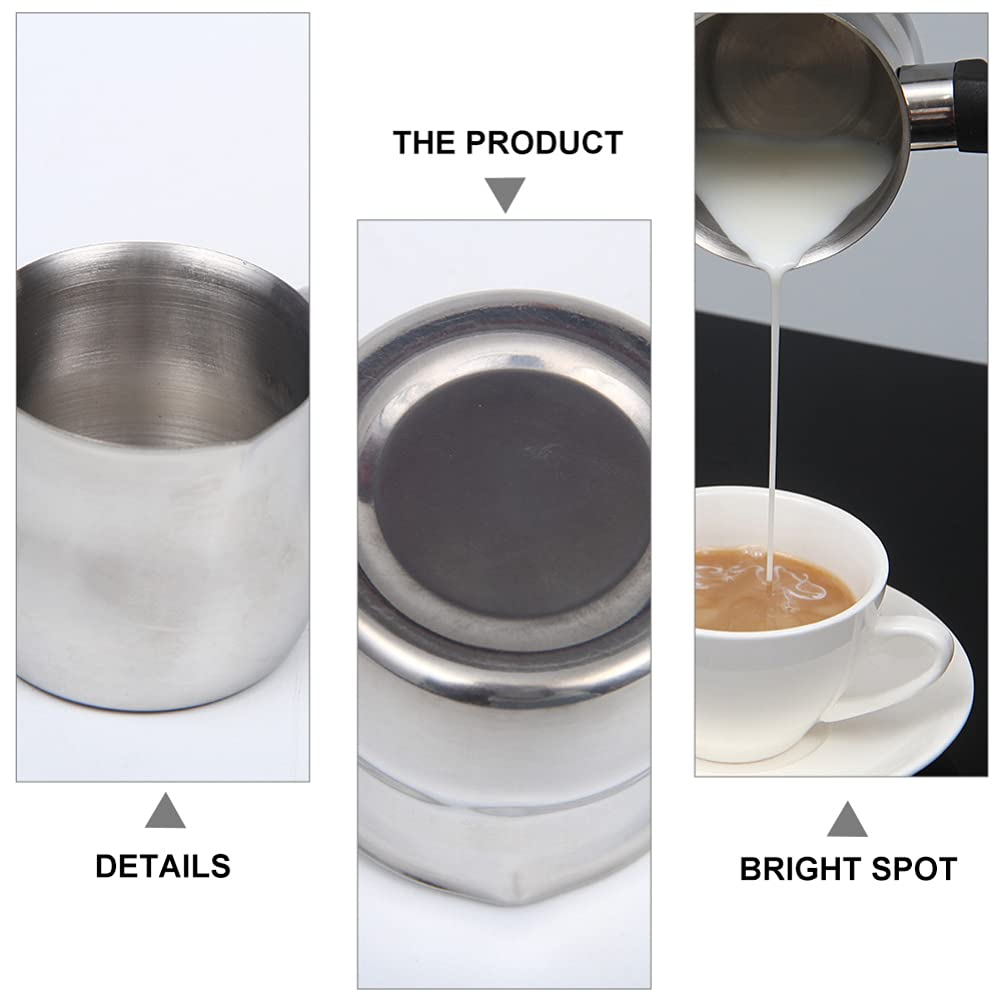Stainless Steel Milk Frothing Pitcher for Latte & Cappuccino - 12oz Coffee Frother Cup with Handle, Perfect for Home Baristas & Coffee Shops - Ideal for Espresso, Latte Art & Hot Chocolate Making