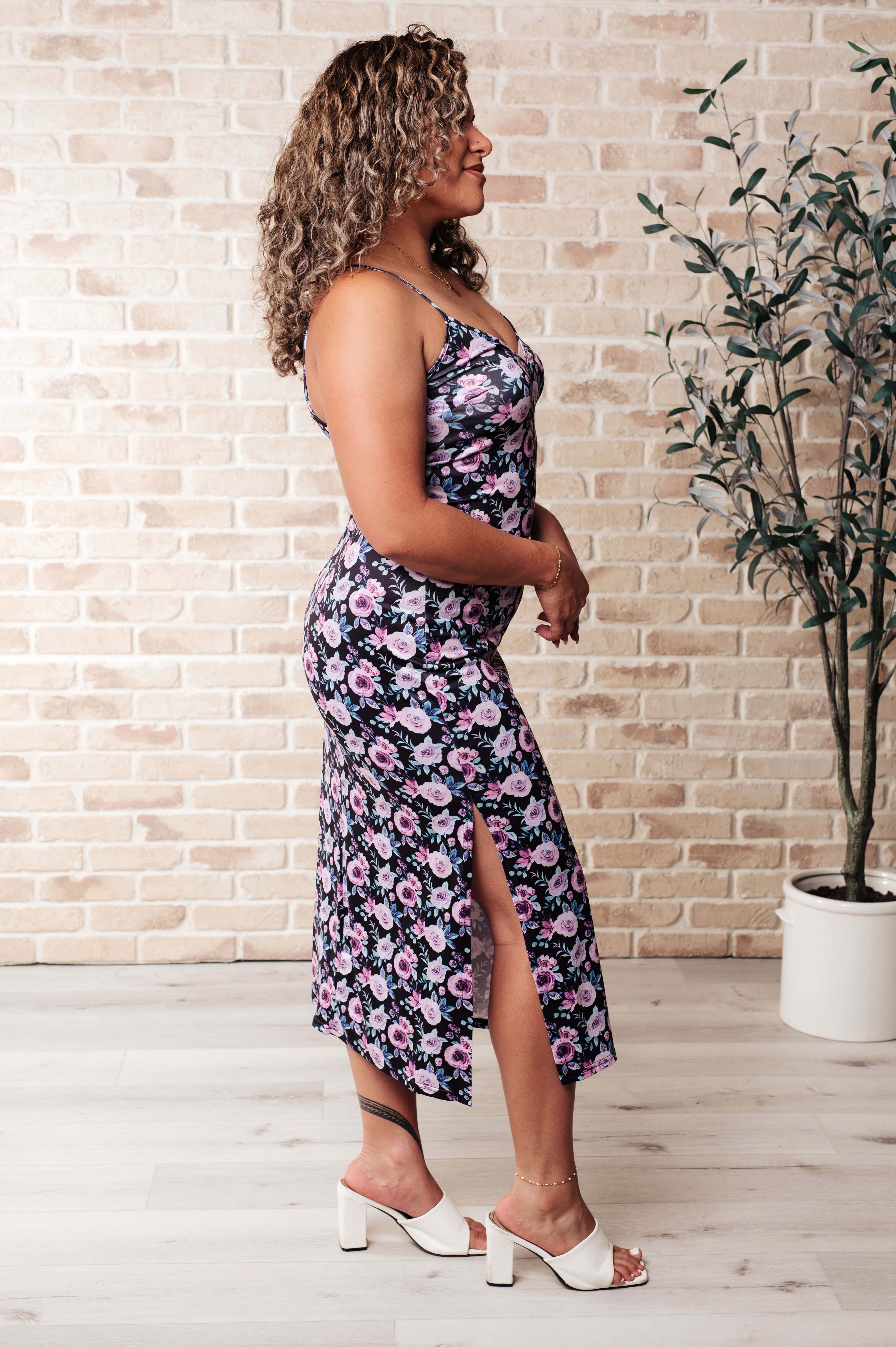 Floral Print Brooklyn Bodycon Dress - Slim Fit Stretchy Party Dress for Women | Perfect for Night Out, Club, Date Night & Special Occasions