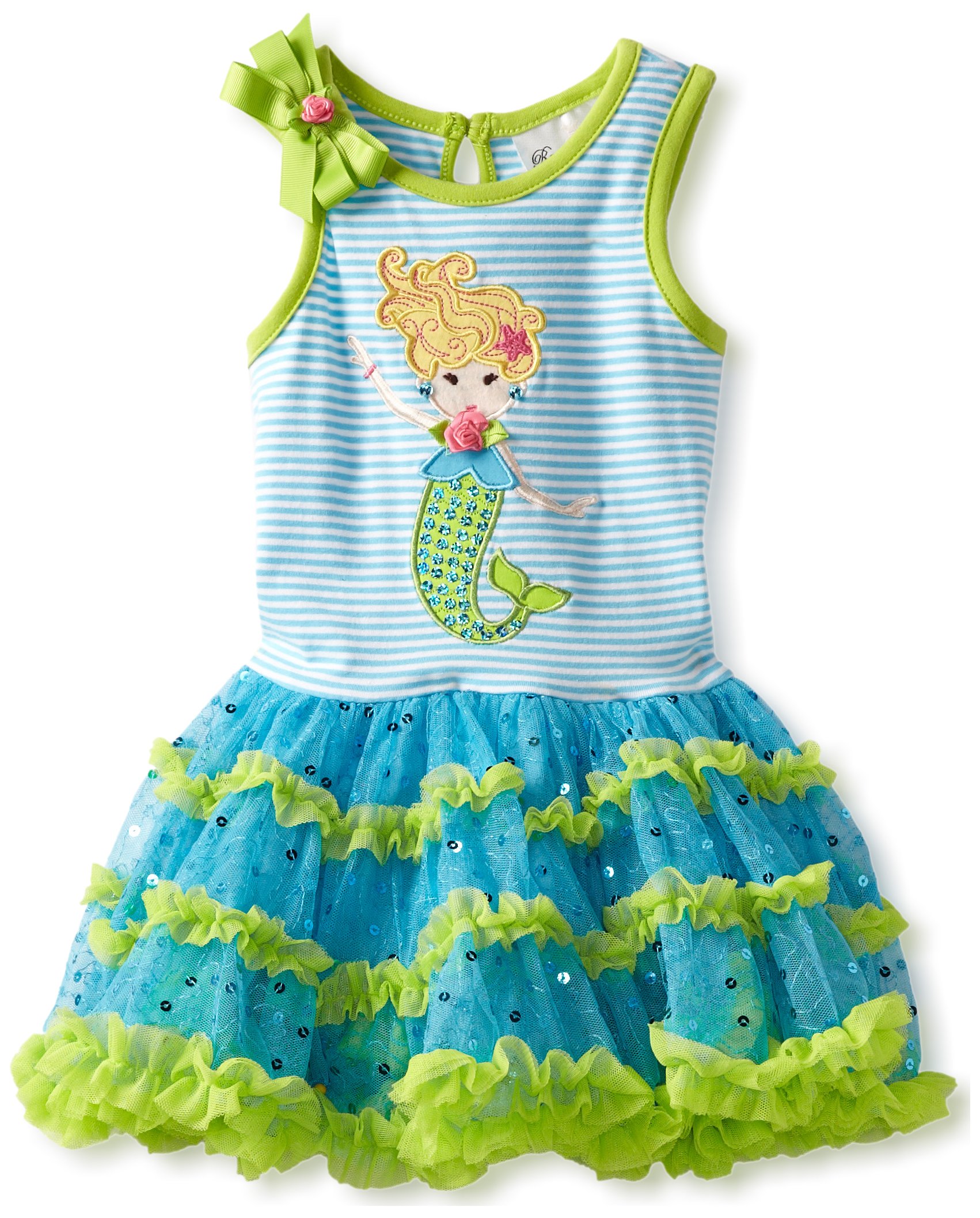 Rare Editions Baby Girls' Tutu Dress with Mermaid Applique - Adorable Princess Costume for Birthday Parties, Photo Shoots & Special Occasions