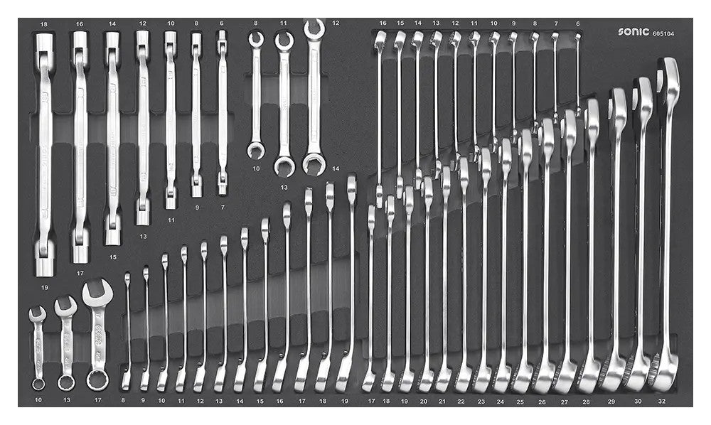 51-Piece Metric Wrench Set - Professional Grade Chrome Vanadium Steel Tools for Automotive & Mechanical Repairs - Perfect for DIY Projects, Home Garage & Professional Mechanics