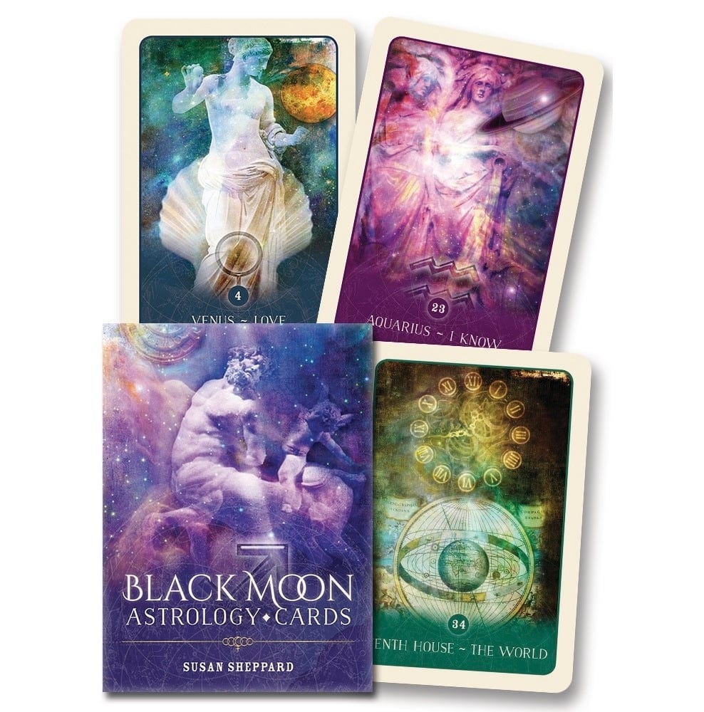 Black Moon Astrology Cards - Premium Tarot Deck for Divination & Spiritual Guidance | Perfect for Psychic Readings, Meditation & Gift Giving