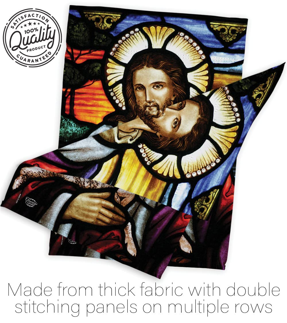 Jesus Good Shepherd Garden Flag - Religious Christian Easter Decor for Yard & Home