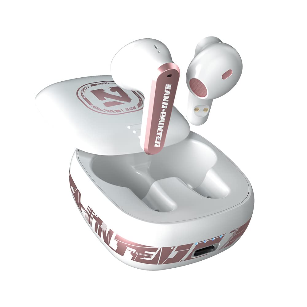 Wireless Bluetooth 5.2 Headphones with ENC, 3D Stereo Sound, Touch Control & IPX7 Waterproof - In-Ear Sport Headset with Charging Case & HD Dual Mics for Calls (Pink) | Perfect for Running, Gym Workouts & Outdoor Activities