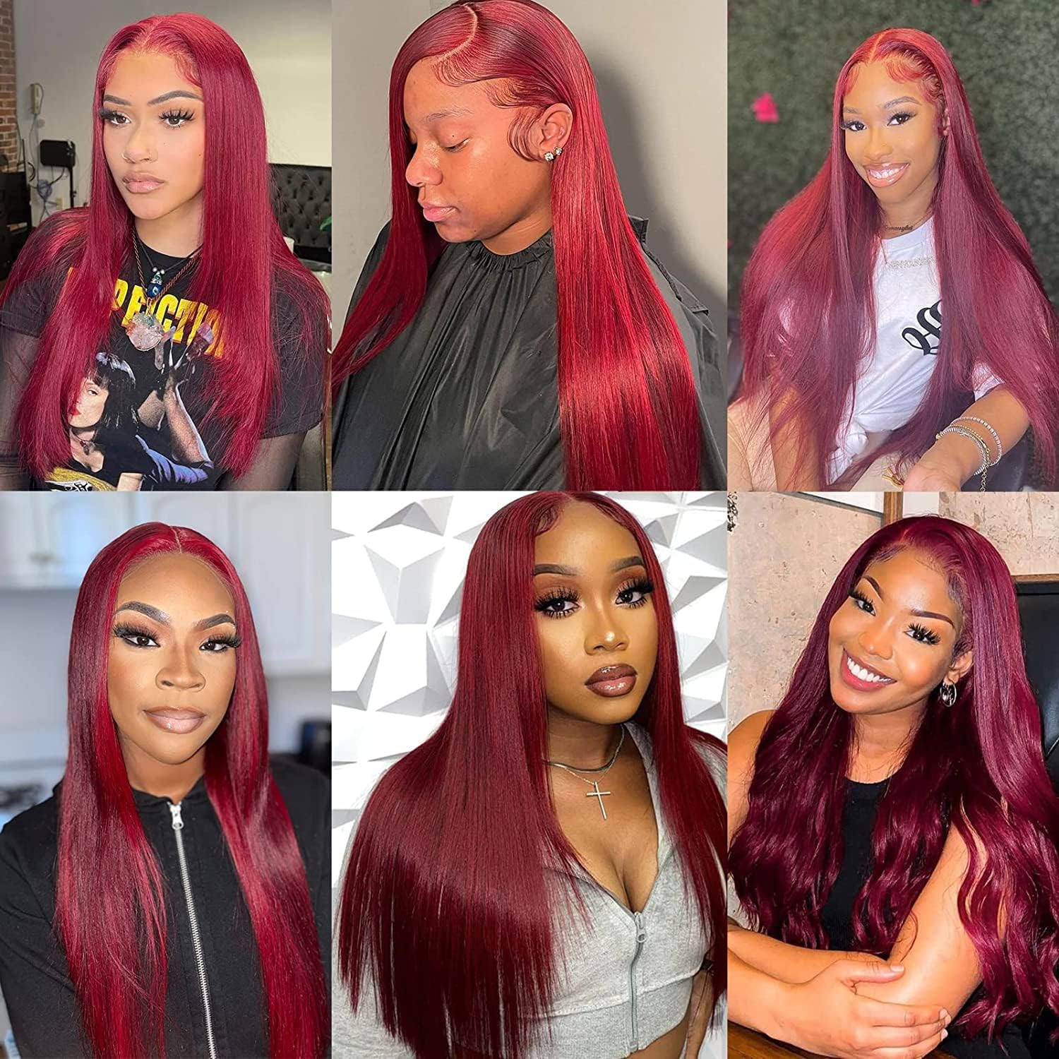 99J Burgundy Lace Front Wigs Human Hair - Brazilian Virgin Hair 180% Density, Glueless Straight 13x4 Lace Frontal Wig with Baby Hair & Pre-Plucked Hairline, 30 Inch for Women - Perfect for Cosplay, Daily Wear, and Special Occasions