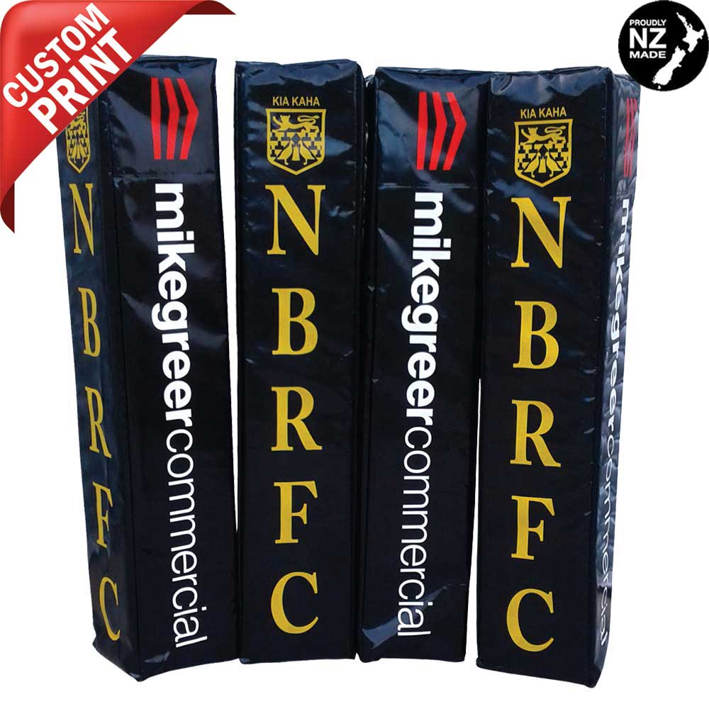 Premium Corporate Branded Rugby Goal Post Pads - High-Quality Safety Padding for Rugby Fields & Training Facilities | Perfect for Schools, Clubs, and Professional Matches