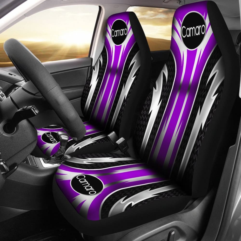2-Piece Front Camaro Seat Covers - Purple (144627) | Universal Fit for Chevy Camaro | Car Interior Protection & Style Upgrade