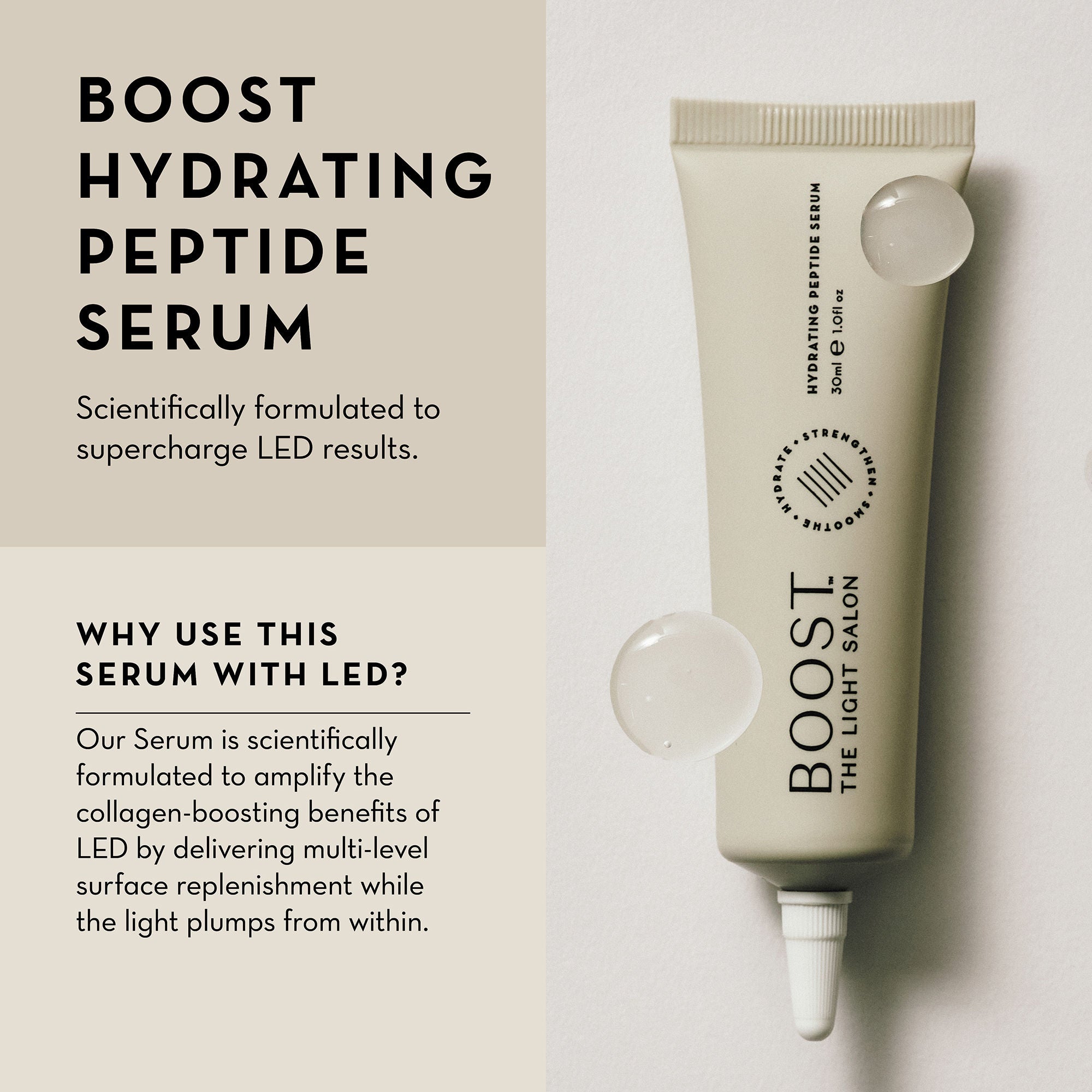 Best Hydrating Peptide Serum for Face - Anti-Aging & Moisturizing Facial Treatment - Perfect for Dry Skin & Nighttime Skincare Routine