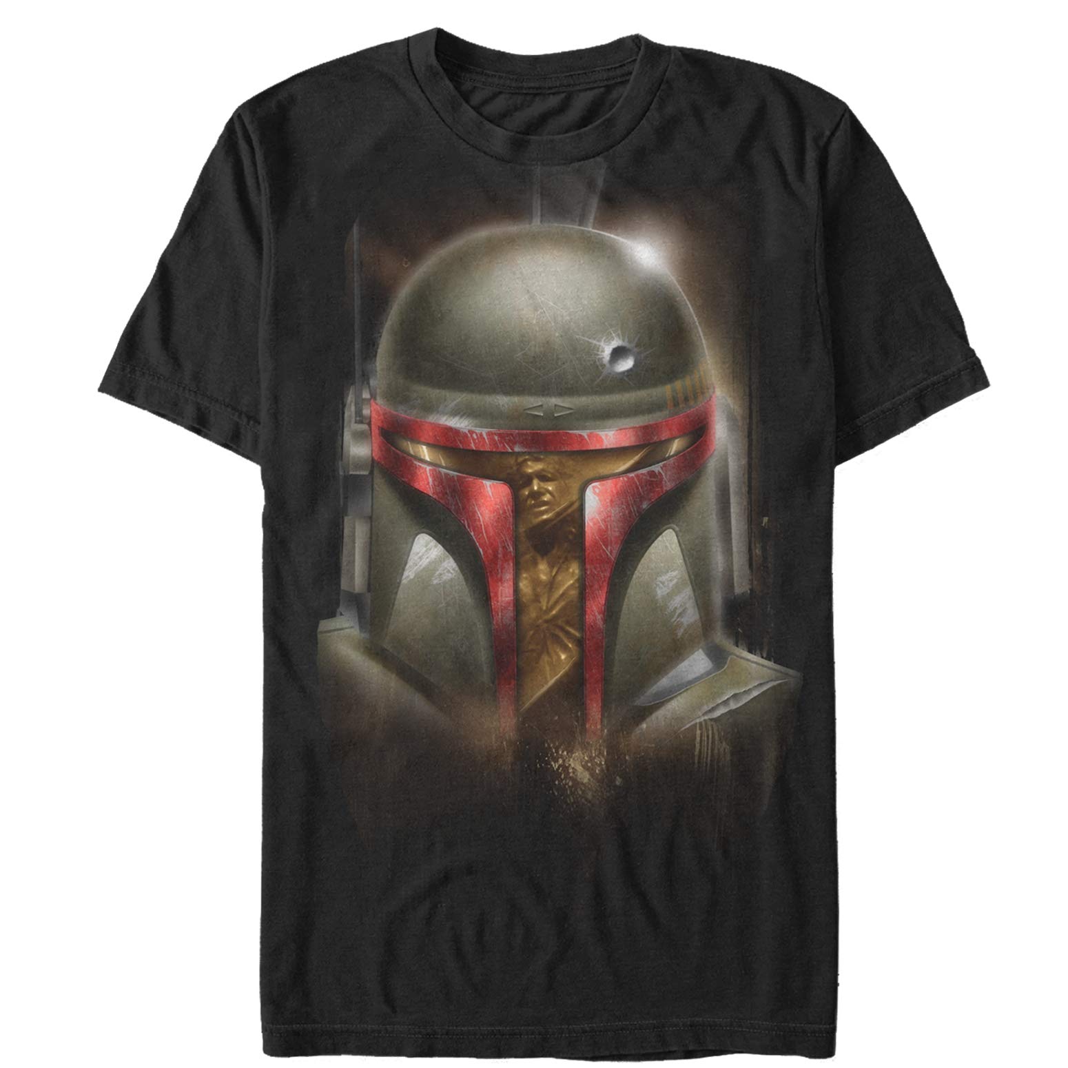 Star Wars Boba Fett & Han Solo Bounty Hunter Graphic T-Shirt for Men - Cool Sci-Fi Movie Merch | Perfect for Cosplay, Conventions & Halloween Costumes | Great Gift for Star Wars Fans | Wear to Movie Themed Parties, Comic Cons & Everyday Fandom Fashion
