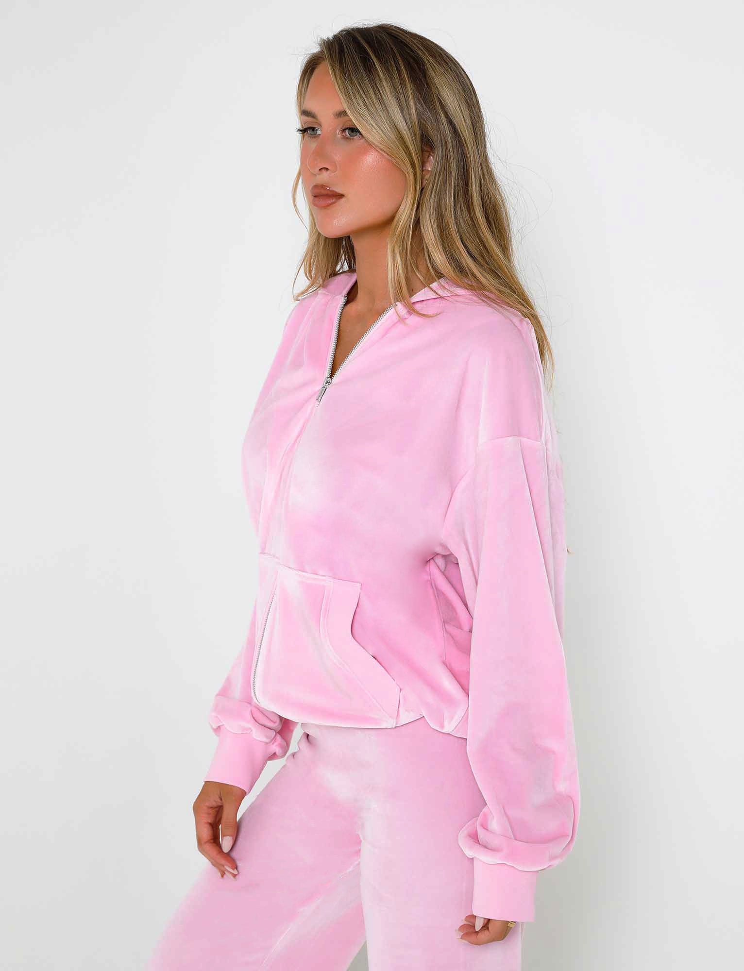 ERICKA HOODIE - Soft Pink Women's Pullover Sweatshirt | Cozy Casual Wear for Everyday Outfits & Loungewear