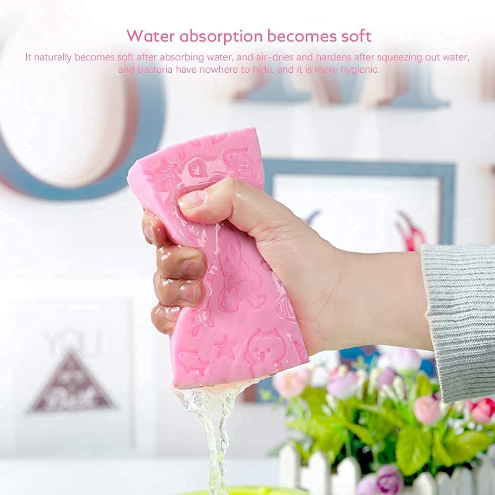 Welofy Soft Foam Bath Sponge for Adults & Babies - Exfoliating Body Scrubber with Gentle Back Scrubber - Shower Cleaning Sponge Puff (1-Piece, Multicolor) - Perfect for Sensitive Skin & Baby Bath Time