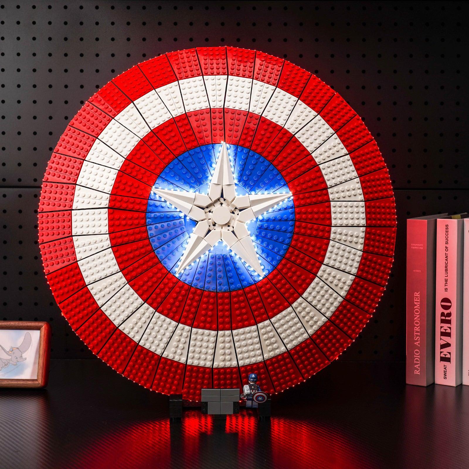 LEGO Marvel Captain America's Shield 76262 Building Kit with LED Lights – Superhero Toy for Kids & Collectors | Perfect for Display, Gifts & Role Play