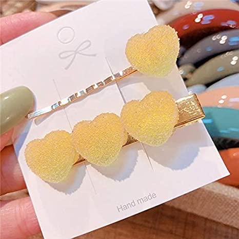 EPARTY 2-Piece Soft Candy Hair Clip Set - Cute Heart Shape Hairpins for Women & Girls, Fashion Hair Accessories for Parties, Weddings, Daily Styling