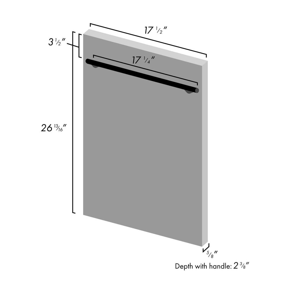 ZLINE 18 Inch Built-In Dishwasher Panel with Modern Handle - Stainless Steel Appliance Cover for Seamless Kitchen Integration (DP 18) | Perfect for Contemporary Home Renovations & Cabinet Matching
