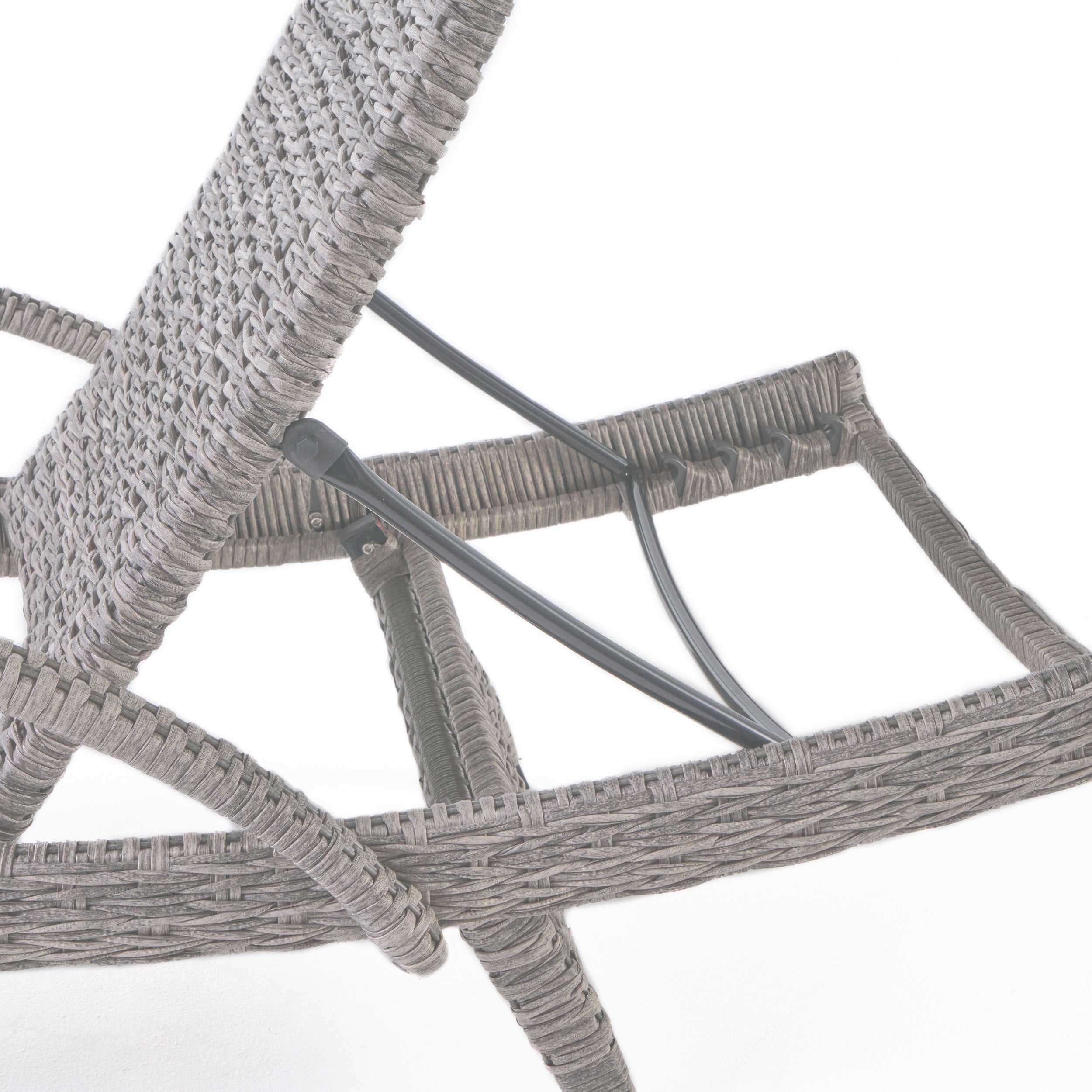 CRETE WICKER CHAISE LOUNGE - Outdoor Patio Furniture with Cushion - Perfect for Poolside, Garden, and Backyard Relaxation