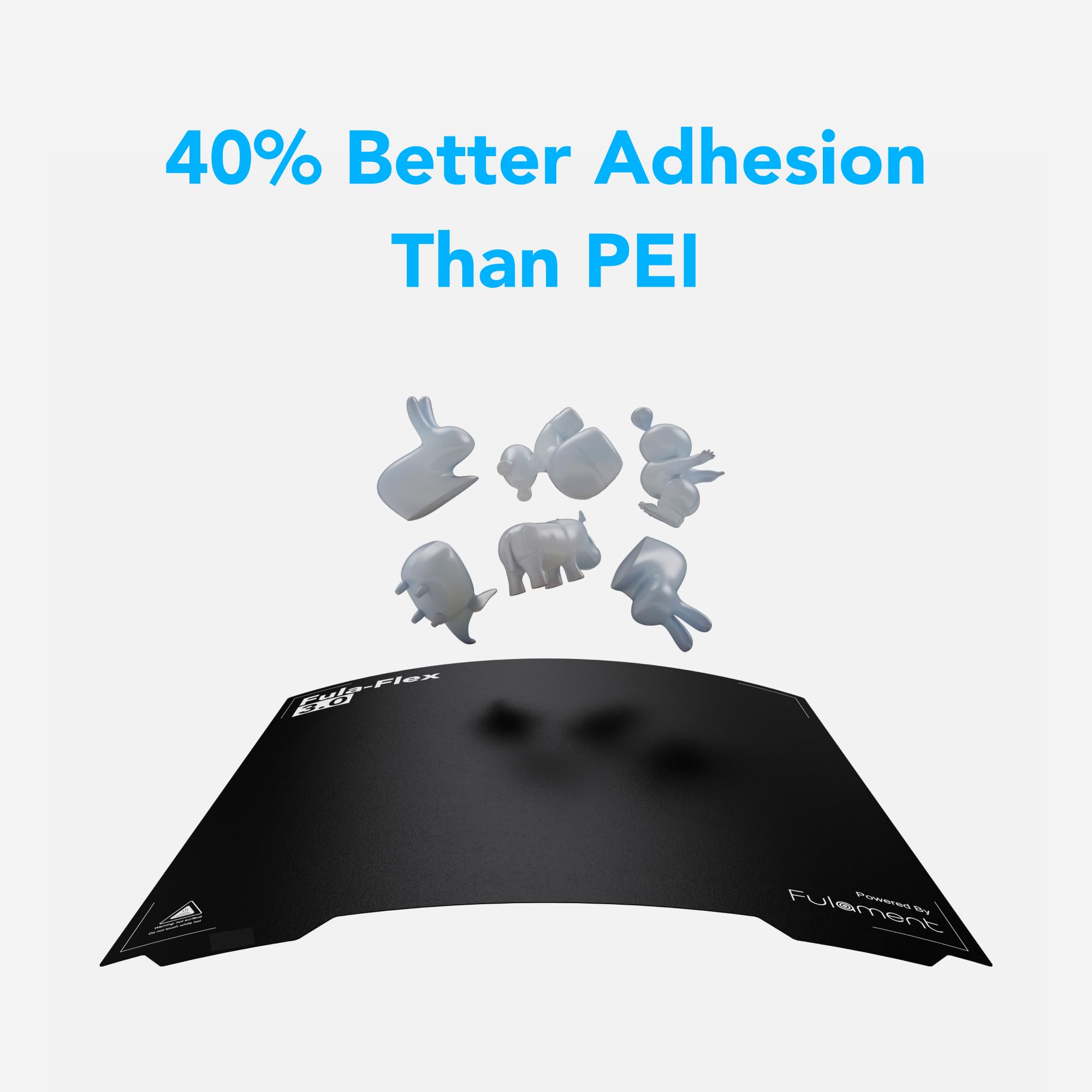 Fula-Flex Textured PEI PRO Build Plate - 40% Stronger Adhesion Than Standard PEI - Compatible with Elegoo Neptune 3 Max/4 Max, Anycubic Kobra Max/2 Max, Creality CR-6 Max | 430 x 420mm | Perfect for High-Temp 3D Printing & Large-Scale Projects