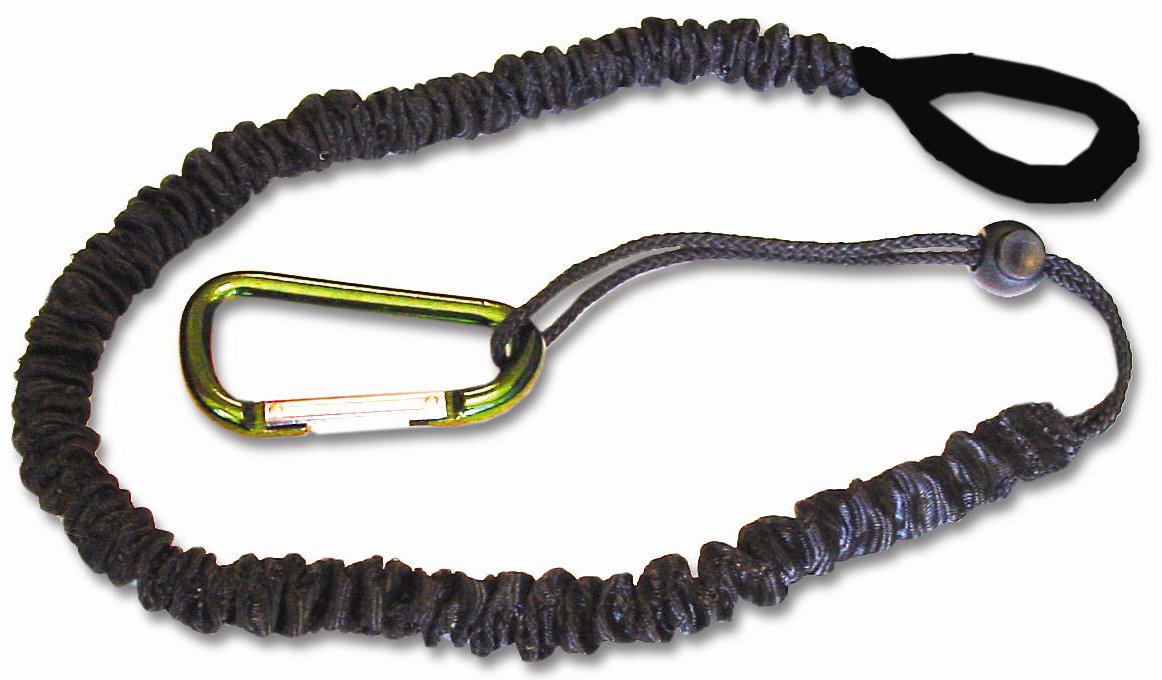 Guardian Fall Protection 10726 Safety Tool Lanyard with Mini Carabiner Clip - Durable Work Belt Accessory for Construction, Roofing & DIY Projects