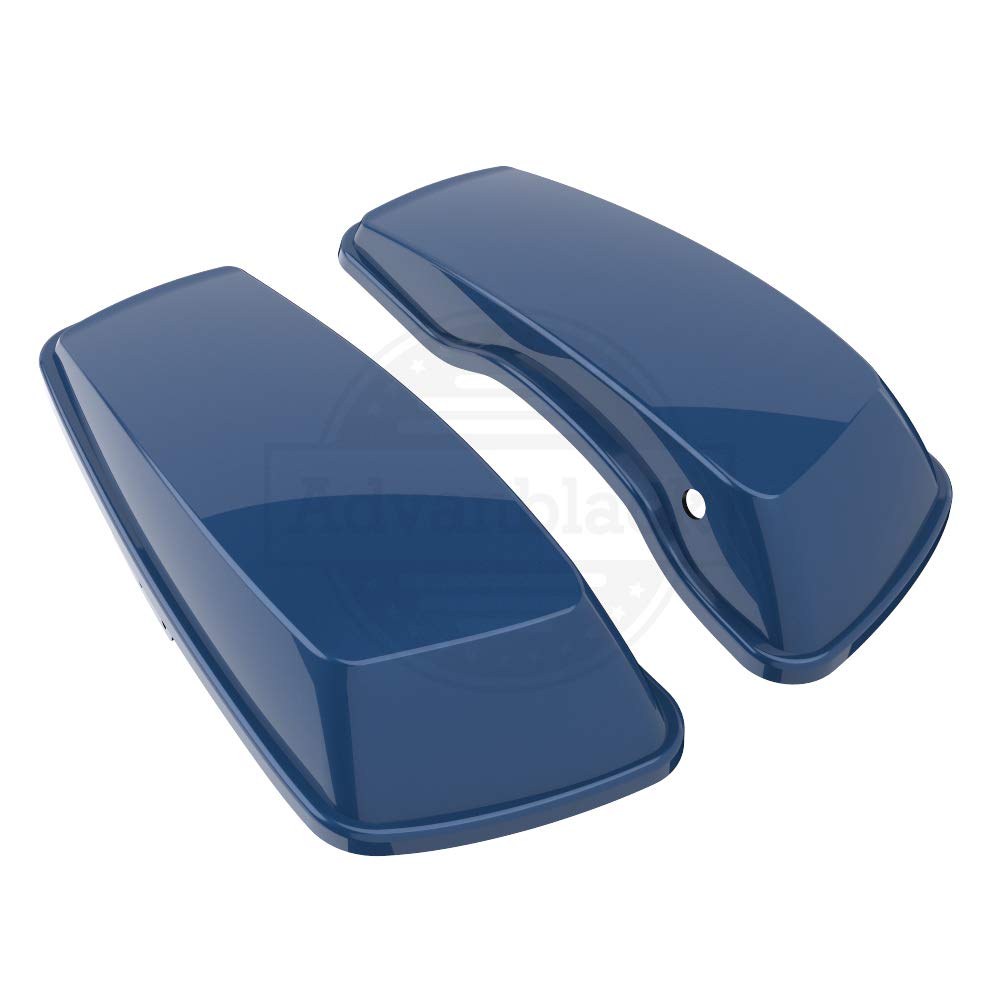 Moto Onfire Saddlebag Lids for Harley Touring Street Glide & Road Glide Special 2014-2020 - Legend Blue | Waterproof Motorcycle Luggage Accessories for Long Rides & Travel
