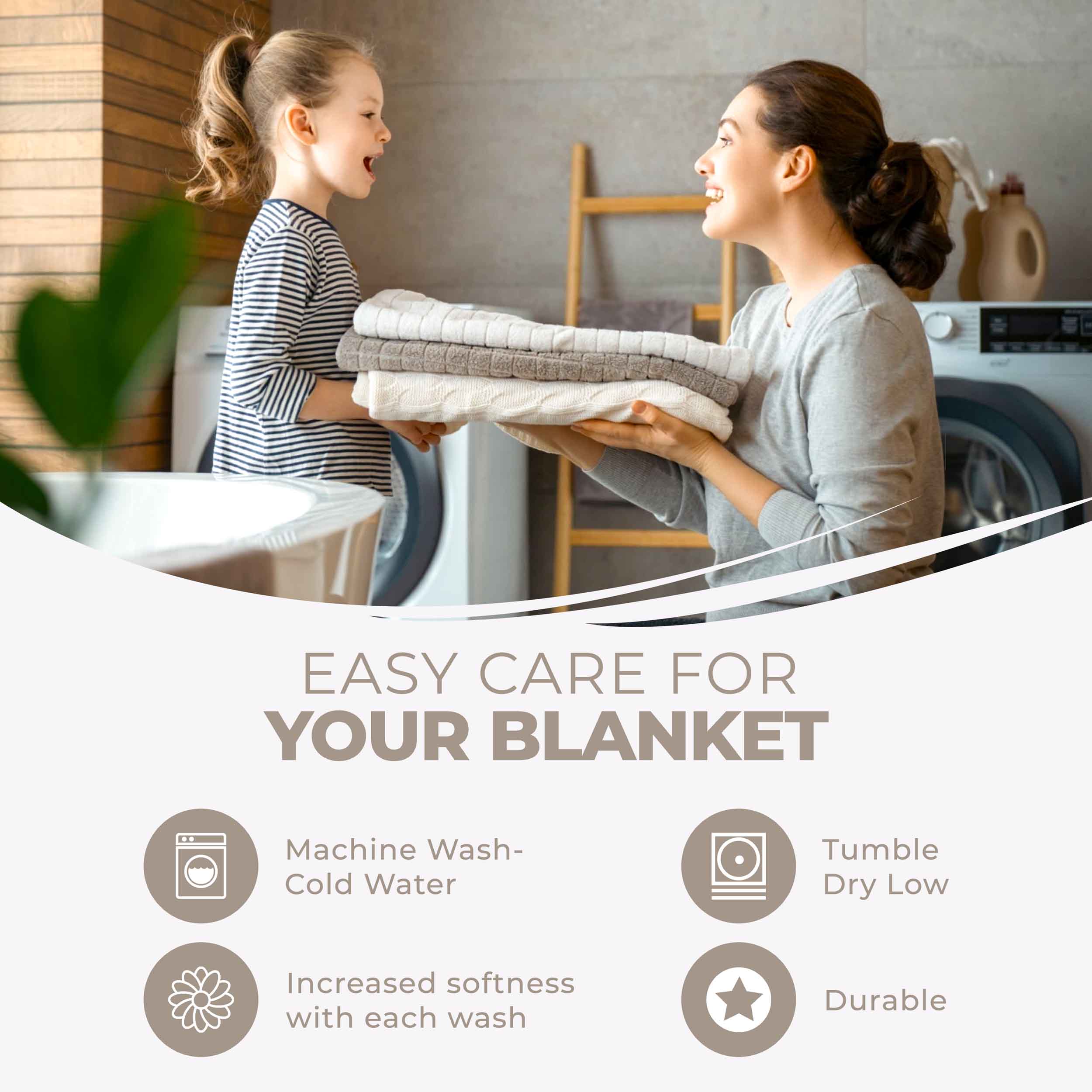 Soft Basketweave All-Season Cotton Bed Blanket & Sofa Throw - Lightweight Breathable Blanket for Bedroom, Living Room, Travel and Outdoor Use
