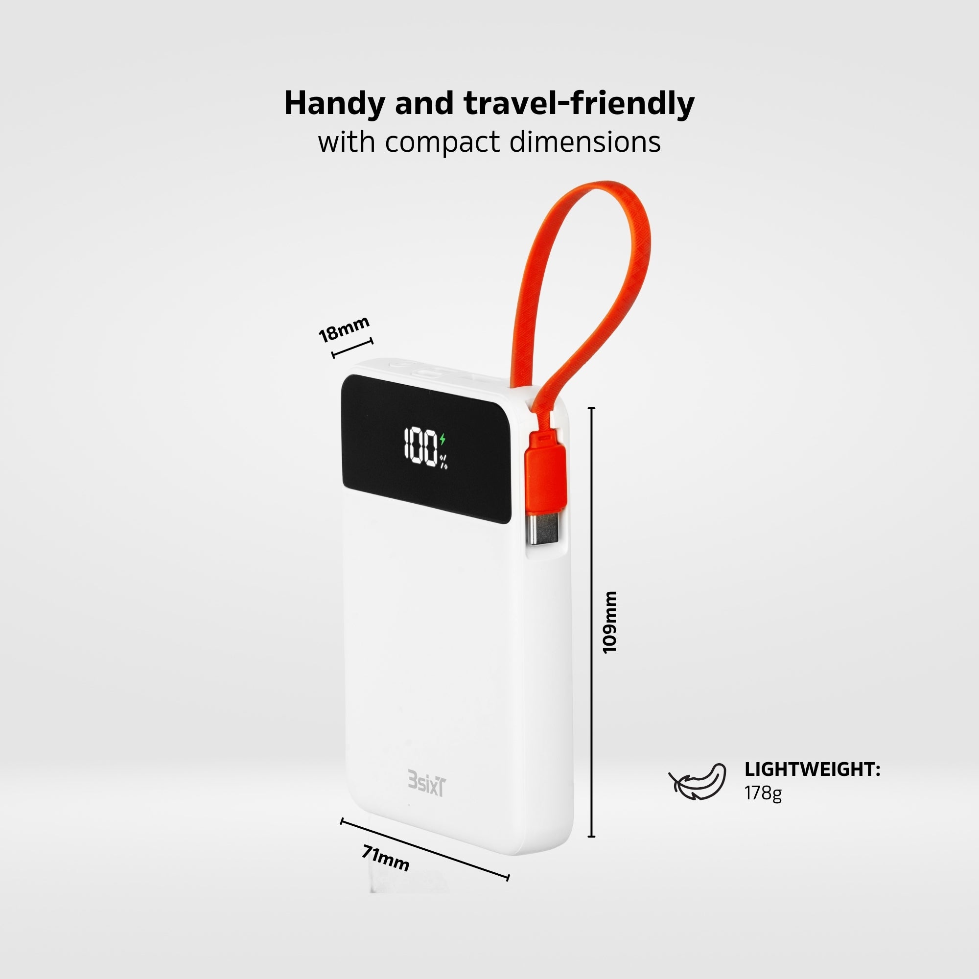 3sixT JetPak 2-in-1 10000mAh Portable Charger Power Bank - Fast Charging for iPhone, Samsung & More - Perfect for Travel, Camping & Emergency Backup