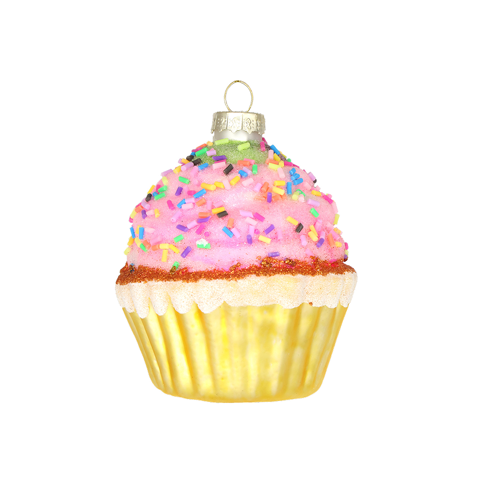 Delicious Chocolate Cupcake Ornament - Handmade Ceramic Christmas Tree Decor for Holiday Baking Theme Party & Home Decor