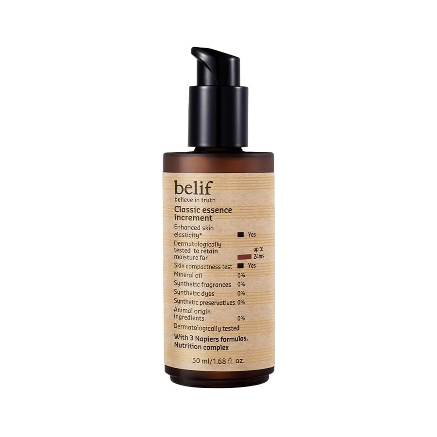 belif Classic Essence Increment 50ml - Hydrating Facial Serum for Dry Skin | Day & Night Moisturizer for Glowing Complexion | Perfect for Daily Skincare Routine & Travel