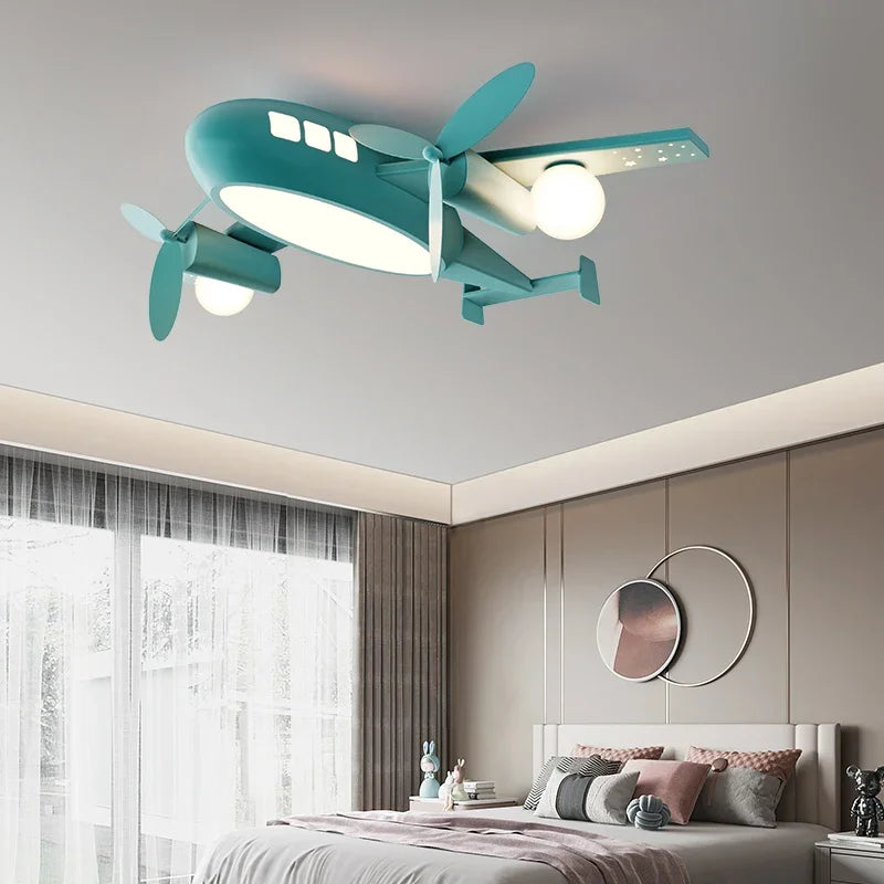 Kids Airplane Ceiling Light - LED Aircraft-Themed Room Decor for Boys & Girls - Perfect for Bedroom, Nursery, and Playroom