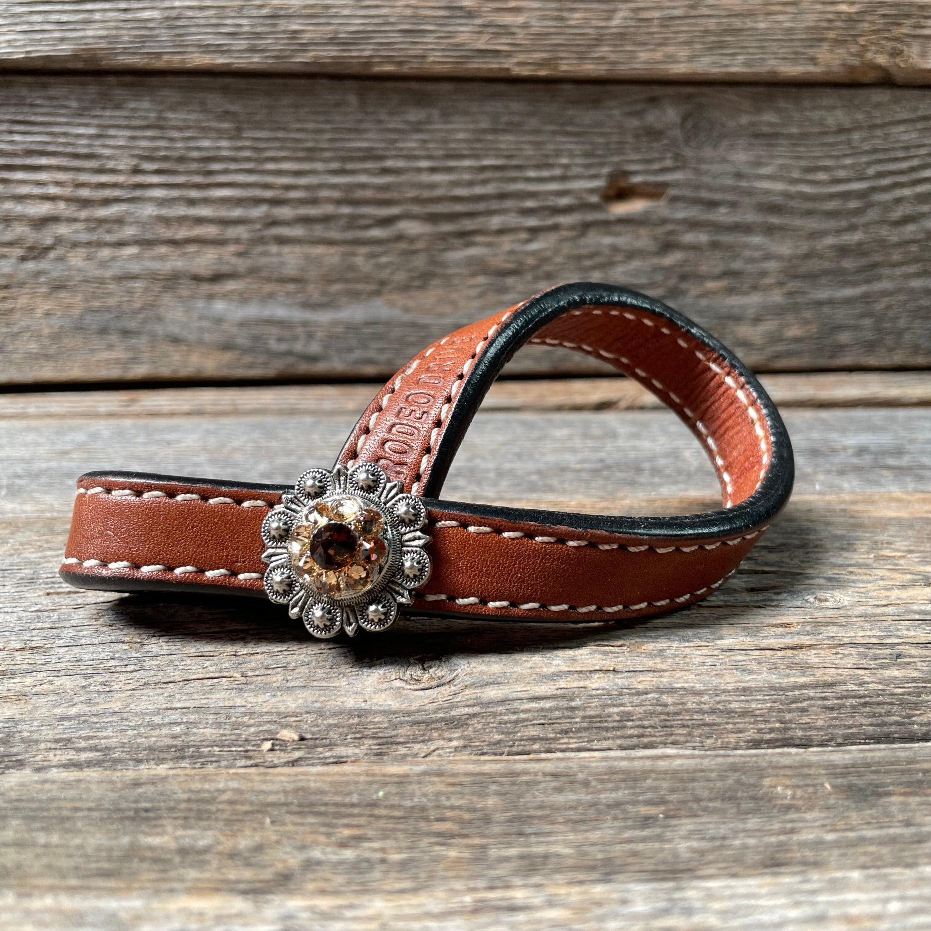 Natural Crystal Medium Oil Rustic Tie Down Keepers - Durable Leather Straps for Horse Tack, Western Saddles & Equestrian Gear | Perfect for Ranch Work, Trail Riding & Stable Organization