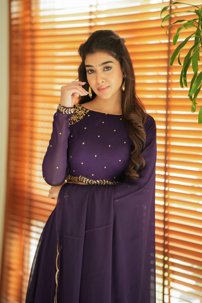 Aashmika Violet Designer Lehenga Choli Set for Women | Indian Ethnic Party Wear | Wedding, Festival & Special Occasion Outfit