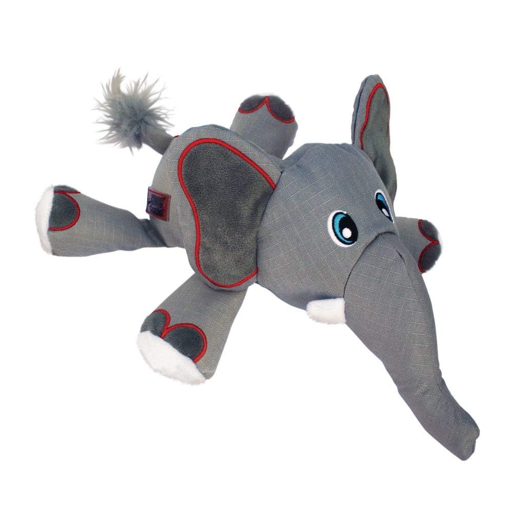 KONG Cozie Ultra Ella Elephant Plush Dog Toy with Squeaker & Reinforced Seams - Durable Chew Toy for Large Breed Dogs - Perfect for Playtime, Training & Cuddling