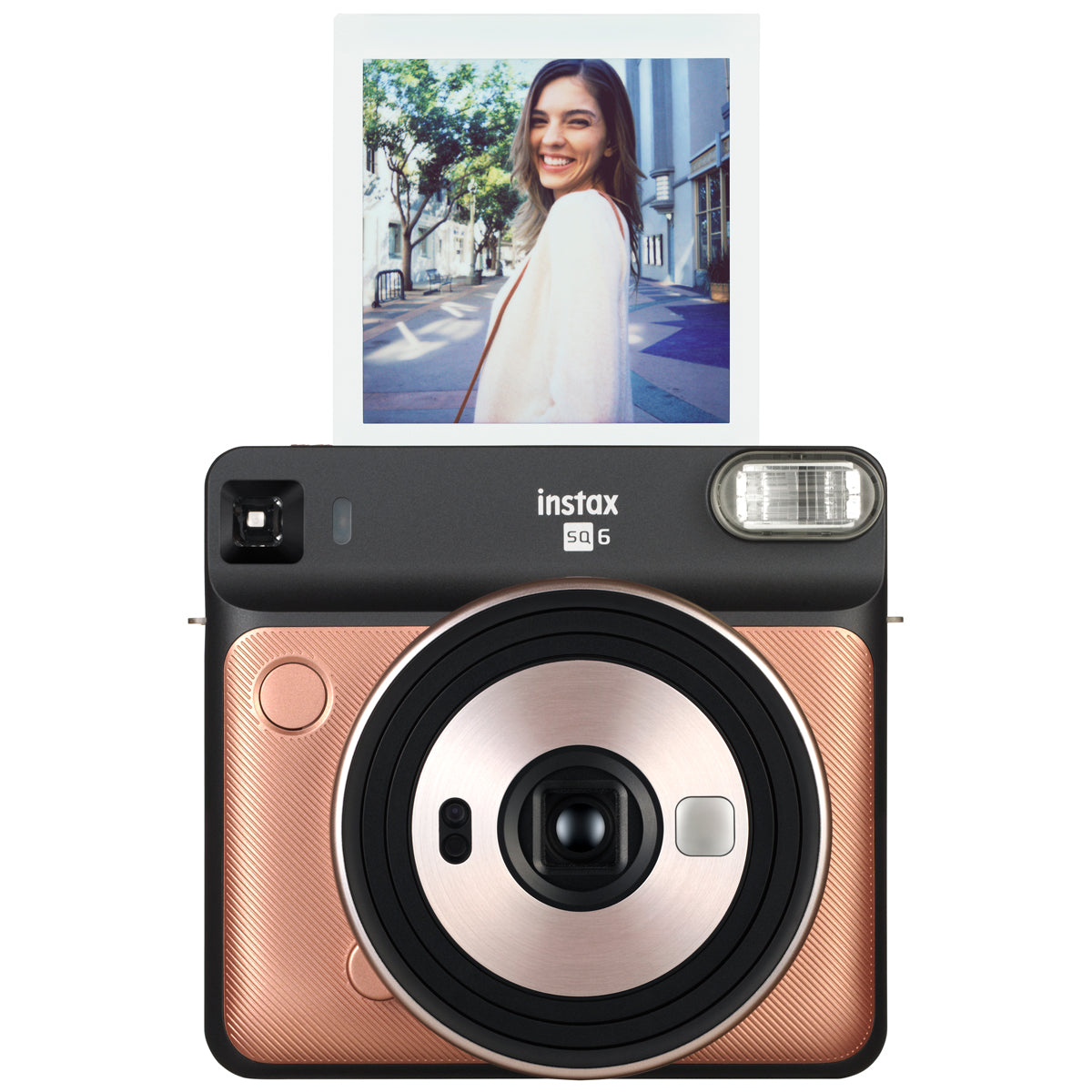 Fujifilm INSTAX Square SQ6 Instant Camera - Blush Gold | Instant Film Photography for Travel, Parties & Memories | Polaroid-Style Square Format Prints