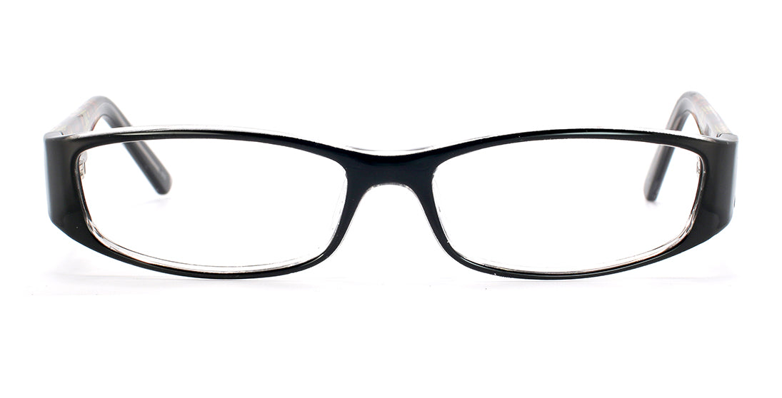 Stylish Thin Patterned Rectangle Eyeglass Frames S7117 - Lightweight & Trendy for Women & Men - Perfect for Reading, Work, and Fashion Accessories