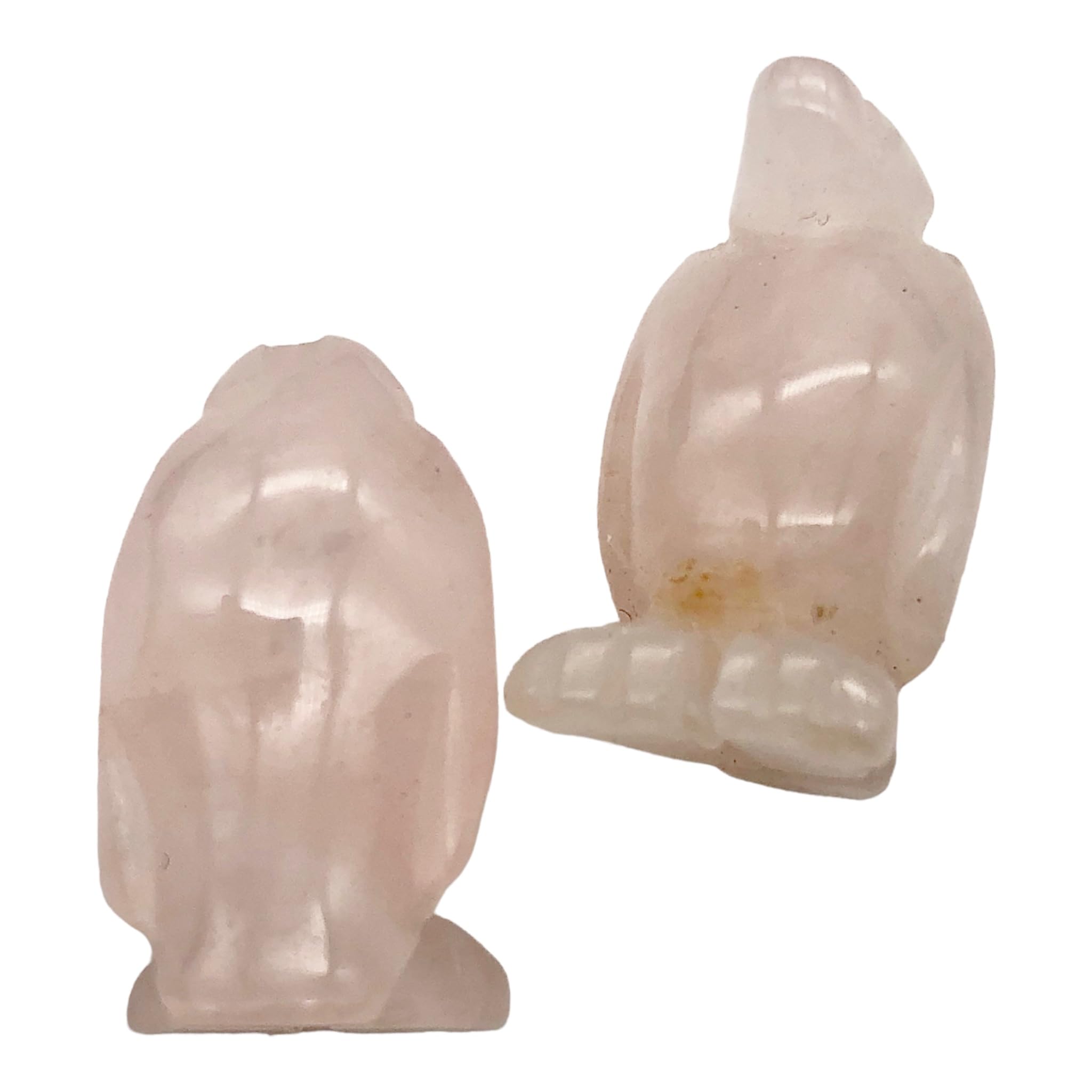 Rose Quartz Penguin Beads for Jewelry Making - Hand Carved Gemstone Beads for DIY Necklaces, Bracelets, Earrings - Perfect for Gifts & Craft Projects