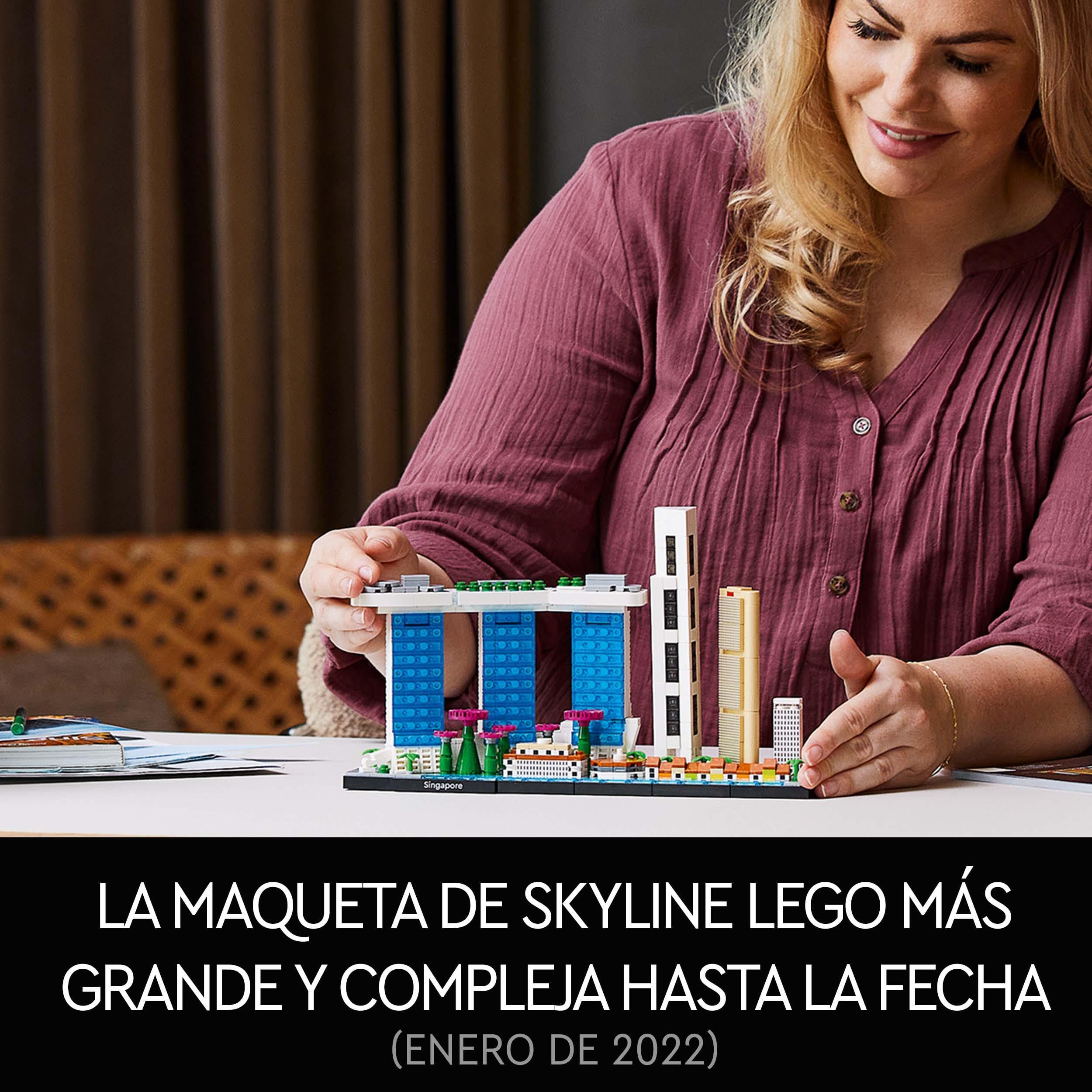 LEGO Architecture Singapore Skyline Building Kit - Creative Construction Model for Adults, DIY Landmark Collectible, City Skyline Collection, Perfect Gift for Men & Women (Model 21057) - Great for Home Decor, Office Display, and Relaxing DIY Projects