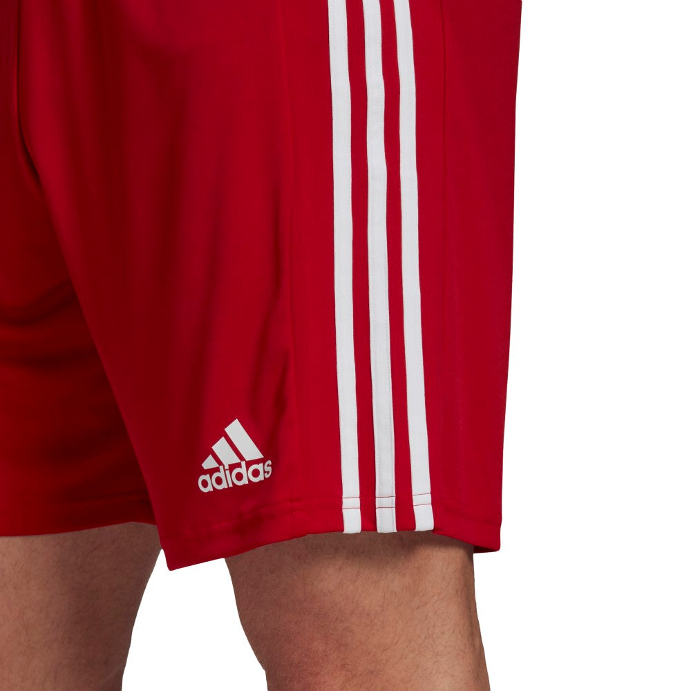 Adidas Youth Squadra 21 Athletic Shorts for Boys - Breathable Red & White Soccer Shorts - Perfect for Sports, Training & Casual Wear