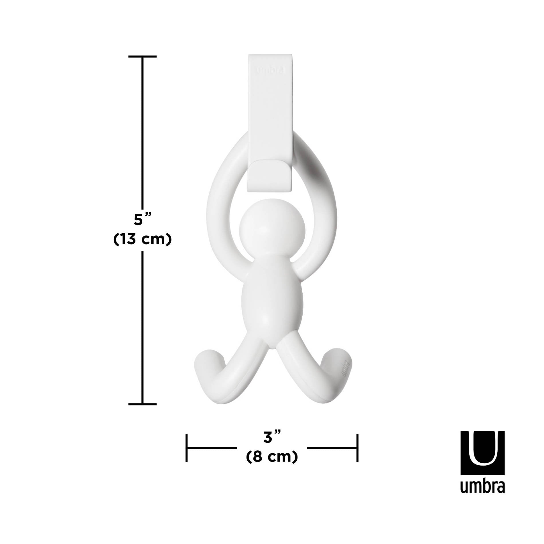 Buddy Over The Cabinet Hooks - Set of 2 Heavy Duty Kitchen Organizers for Hanging Towels, Utensils & Mugs - Perfect for Pantry, Bathroom & Garage Storage