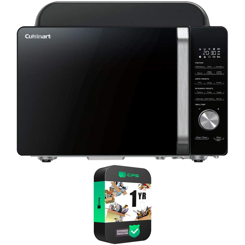 Cuisinart AMW-60 3-in-1 Microwave Air Fryer Oven Combo with 1 Year CPS Enhanced Protection Plan - Perfect for Small Kitchens, Dorms & Quick Healthy Meals