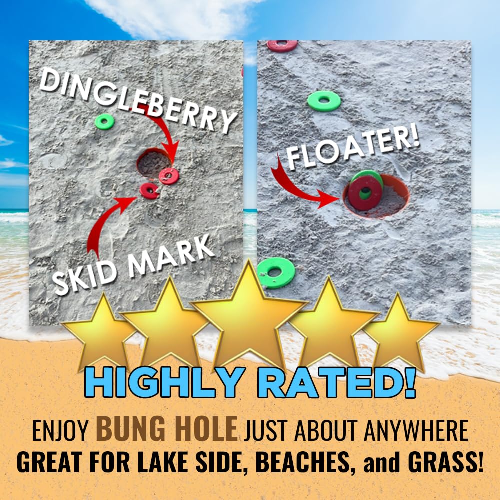 Premium Beach Cornhole Game Set - Outdoor Toss Game for Kids, Adults & Families | Portable Backyard, Lake & Beach Cornhole Boards with Washer Toss | Perfect for BBQs, Tailgating & Summer Parties